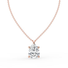 The Caelina Necklace - Pear Cut with Hidden Halo