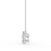 The Caelina Necklace - Pear Cut with Hidden Halo