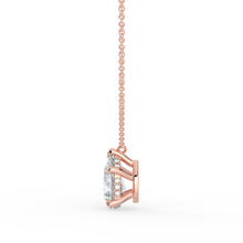 The Caelina Necklace - Pear Cut with Hidden Halo