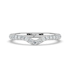 The Megan Ring - Contoured Pavé Wedding Band