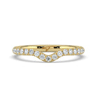 The Megan Ring - Contoured Pavé Wedding Band