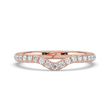 The Megan Ring - Contoured Pavé Wedding Band