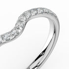 The Megan Ring - Contoured Pavé Wedding Band