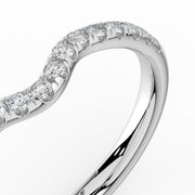 The Megan Ring — Contoured Pavé Lab-Grown Diamond Wedding Band | The Jewel Concierge