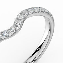 The Megan Ring - Contoured Pavé Wedding Band