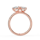 The Eloise Ring — Pear and Emerald Toi Et Moi Lab-Grown Diamond Engagement Ring in Rose Gold | The Jewel Concierge