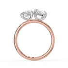 The Julia Ring — Pear and Marquise Toi Et Moi Lab-Grown Diamond Engagement Ring in Two-Tone Rose and White Gold | The Jewel Concierge
