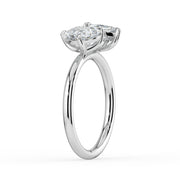 The Julia Ring — Pear and Marquise Toi Et Moi Lab-Grown Diamond Engagement Ring in White Gold | The Jewel Concierge