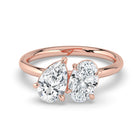 The Maeve Ring — Pear and Oval Toi Et Moi Lab-Grown Diamond Engagement Ring in Rose Gold | The Jewel Concierge