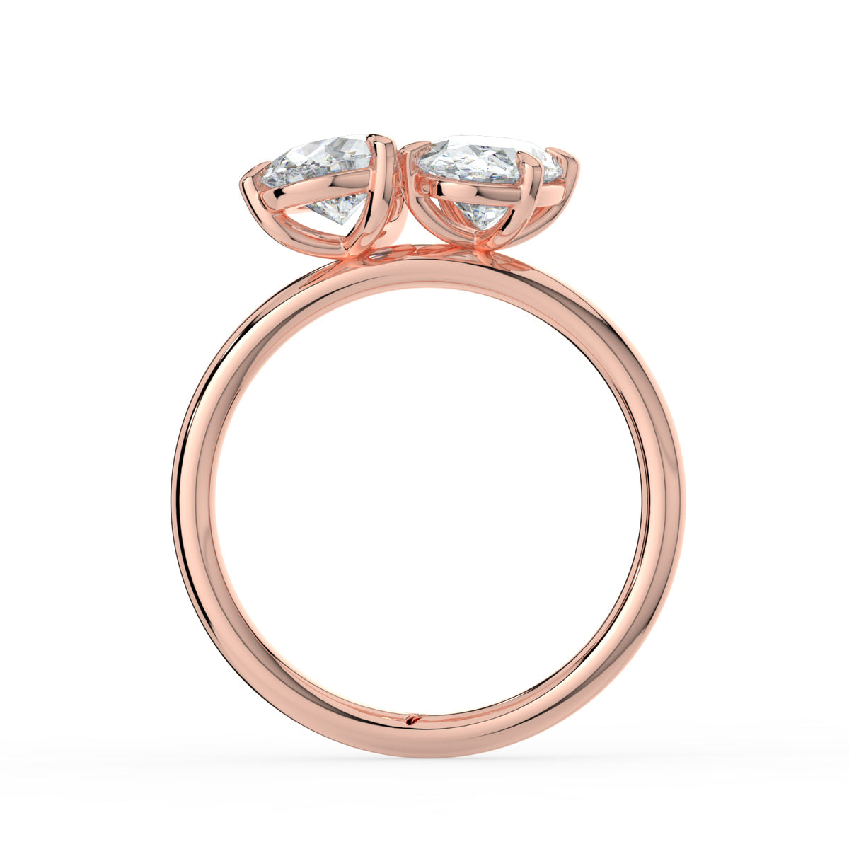 The Maeve Ring — Pear and Oval Toi Et Moi Lab-Grown Diamond Engagement Ring in Rose Gold | The Jewel Concierge