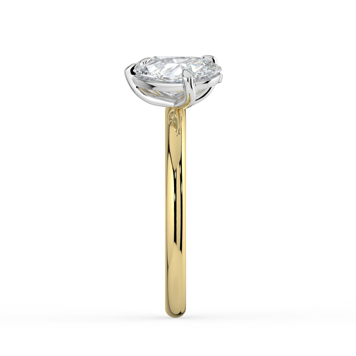 The Maeve Ring — Pear and Oval Toi Et Moi Lab-Grown Diamond Engagement Ring in Two-Tone Yellow and White Gold | The Jewel Concierge