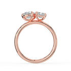 The Margot Ring — Pear and Radiant Toi Et Moi Lab-Grown Diamond Engagement Ring in Rose Gold | The Jewel Concierge