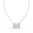 The Lirien Necklace -  East-West Emerald Cut