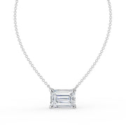 The Lirien Necklace – East-West Emerald Cut – The Jewel Concierge