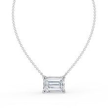 The Lirien Necklace -  East-West Emerald Cut