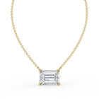 The Lirien Necklace -  East-West Emerald Cut