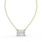The Lirien Necklace – East-West Emerald Cut – The Jewel Concierge