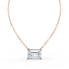 The Lirien Necklace -  East-West Emerald Cut