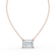 The Lirien Necklace – East-West Emerald Cut – The Jewel Concierge