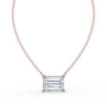 The Lirien Necklace -  East-West Emerald Cut