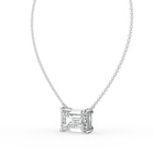 The Lirien Necklace -  East-West Emerald Cut