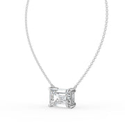 The Lirien Necklace – East-West Emerald Cut – The Jewel Concierge
