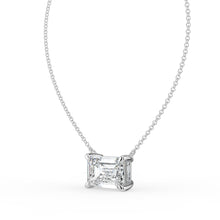The Lirien Necklace -  East-West Emerald Cut