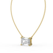 The Lirien Necklace – East-West Emerald Cut – The Jewel Concierge