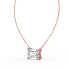The Lirien Necklace -  East-West Emerald Cut