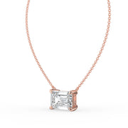 The Lirien Necklace – East-West Emerald Cut – The Jewel Concierge