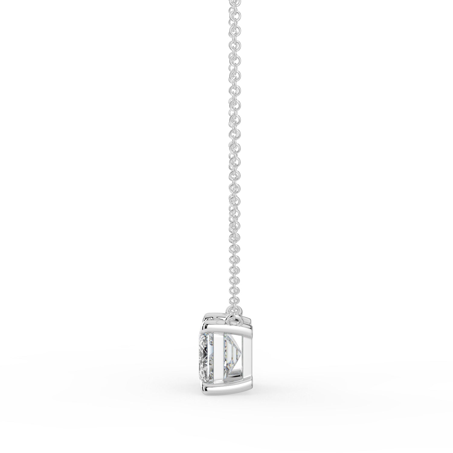 The Lirien Necklace -  East-West Emerald Cut