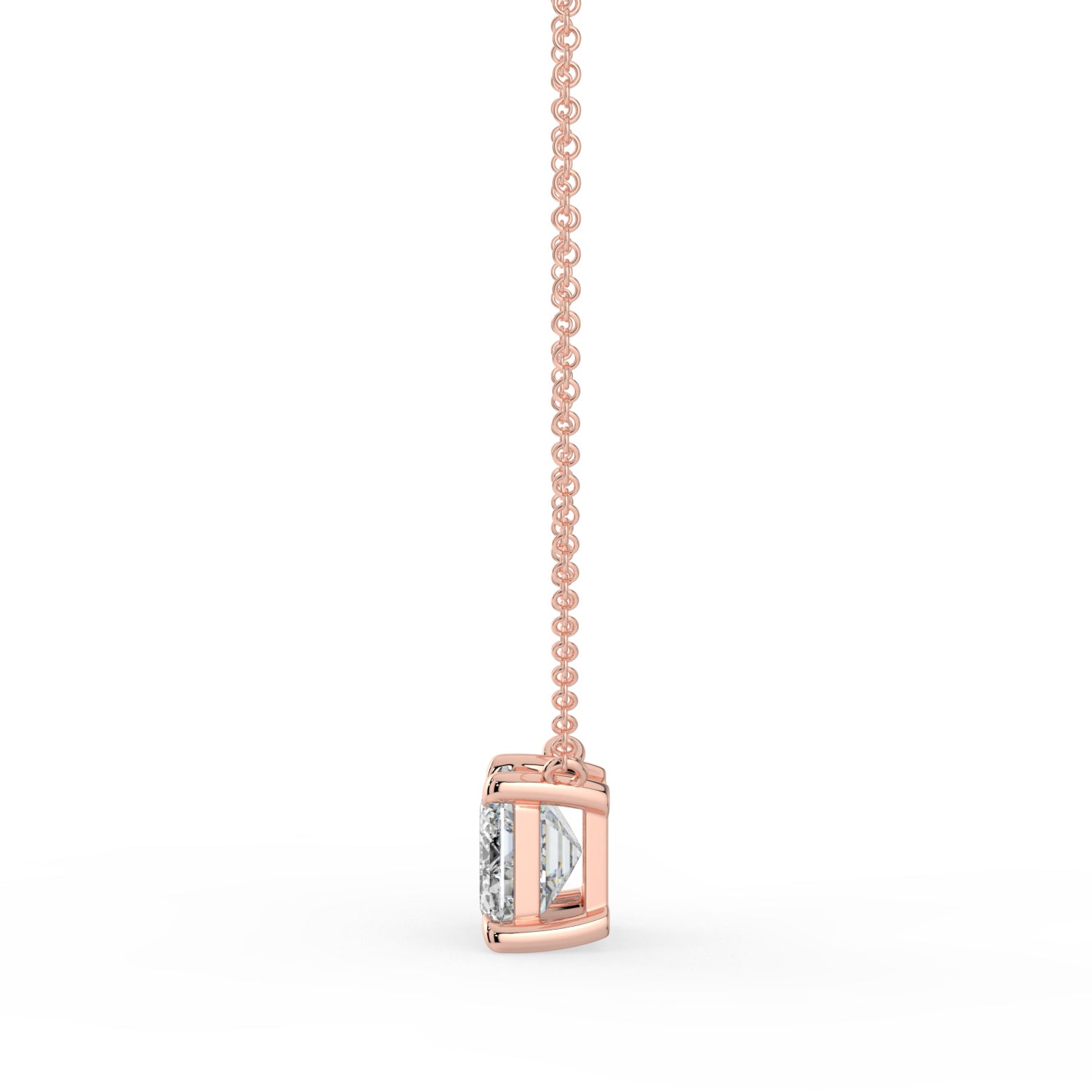 The Lirien Necklace -  East-West Emerald Cut