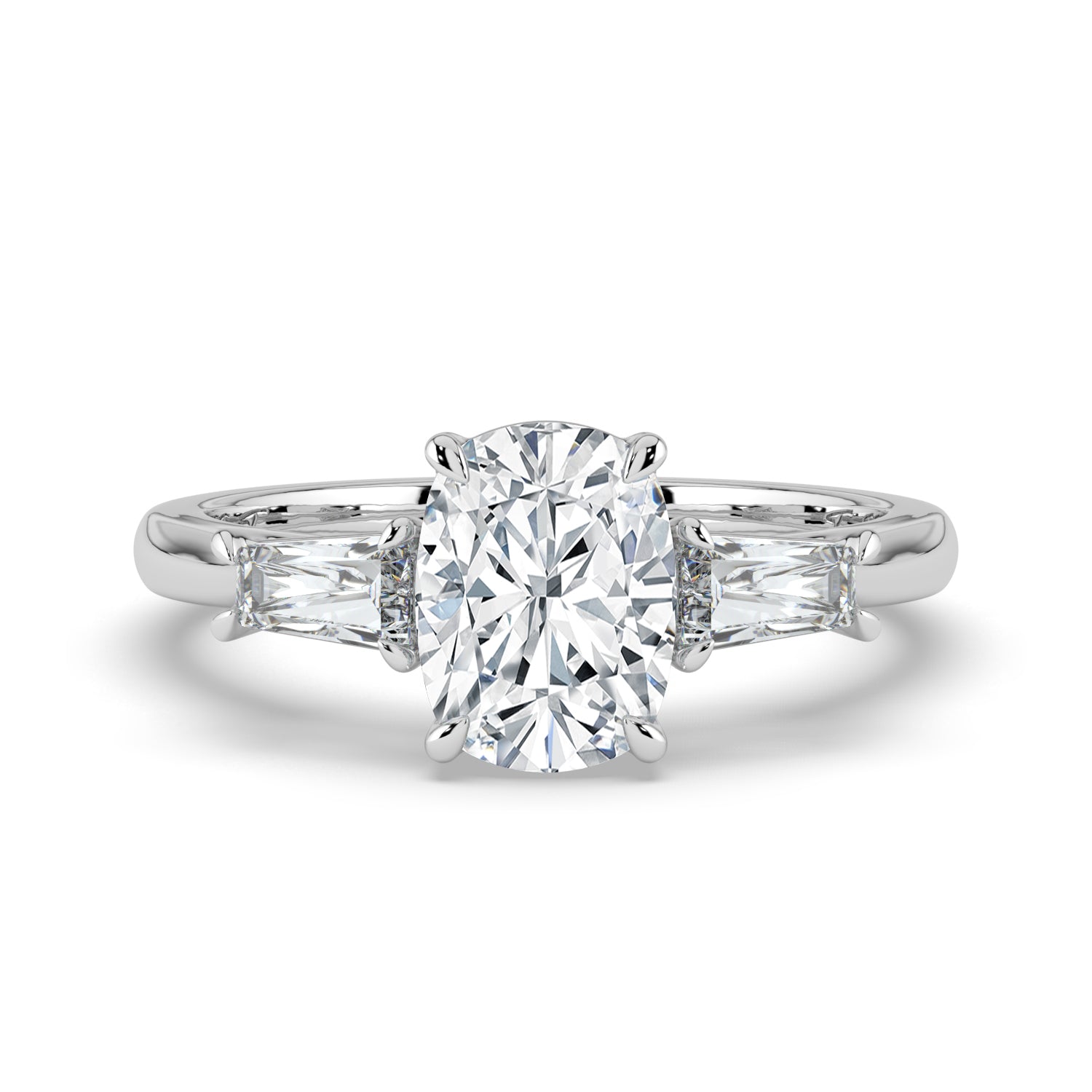 The Maia Ring – Cushion & Baguette Trilogy – The Jewel Concierge