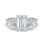 The Selene Ring – Emerald & Trapezoid Trilogy – The Jewel Concierge