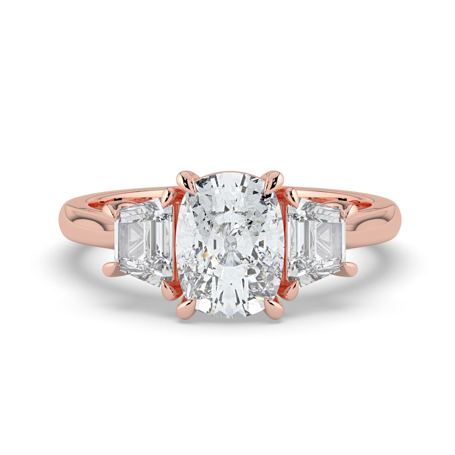 The Selene Ring - Cushion & Trapezoid Trilogy