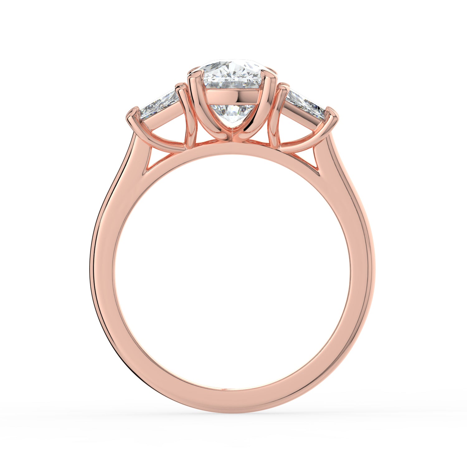 The Selene Ring - Cushion & Trapezoid Trilogy