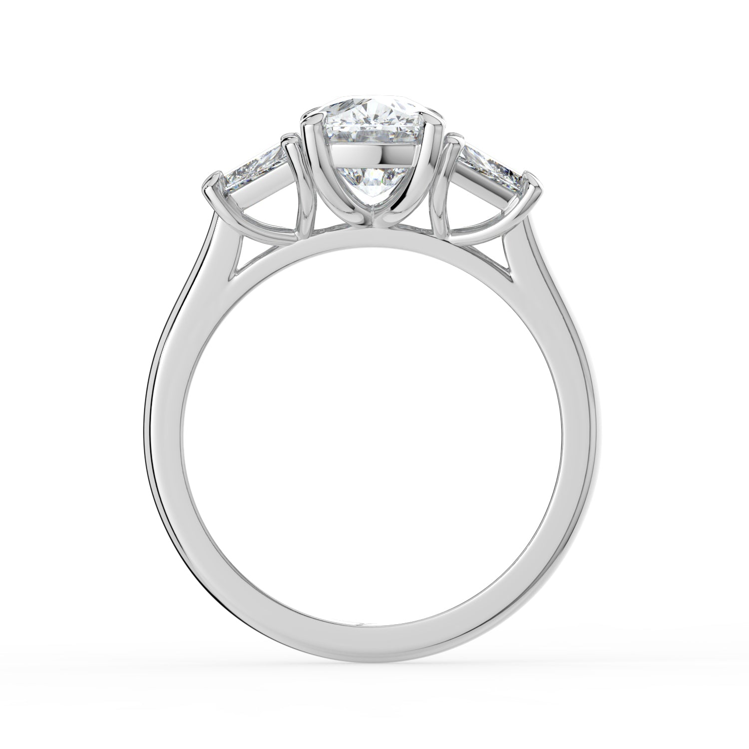 The Selene Ring - Cushion & Trapezoid Trilogy