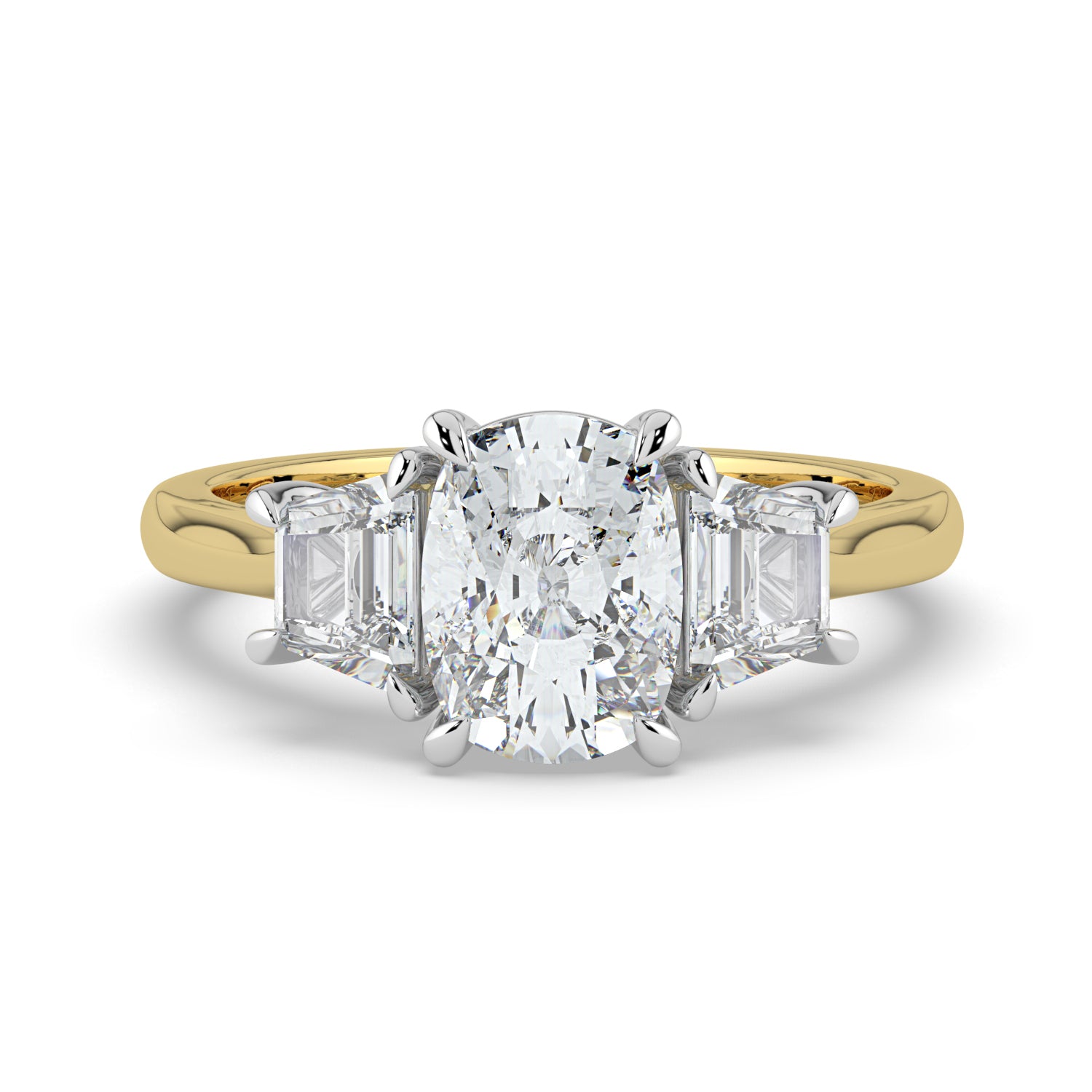 The Selene Ring - Cushion & Trapezoid Trilogy