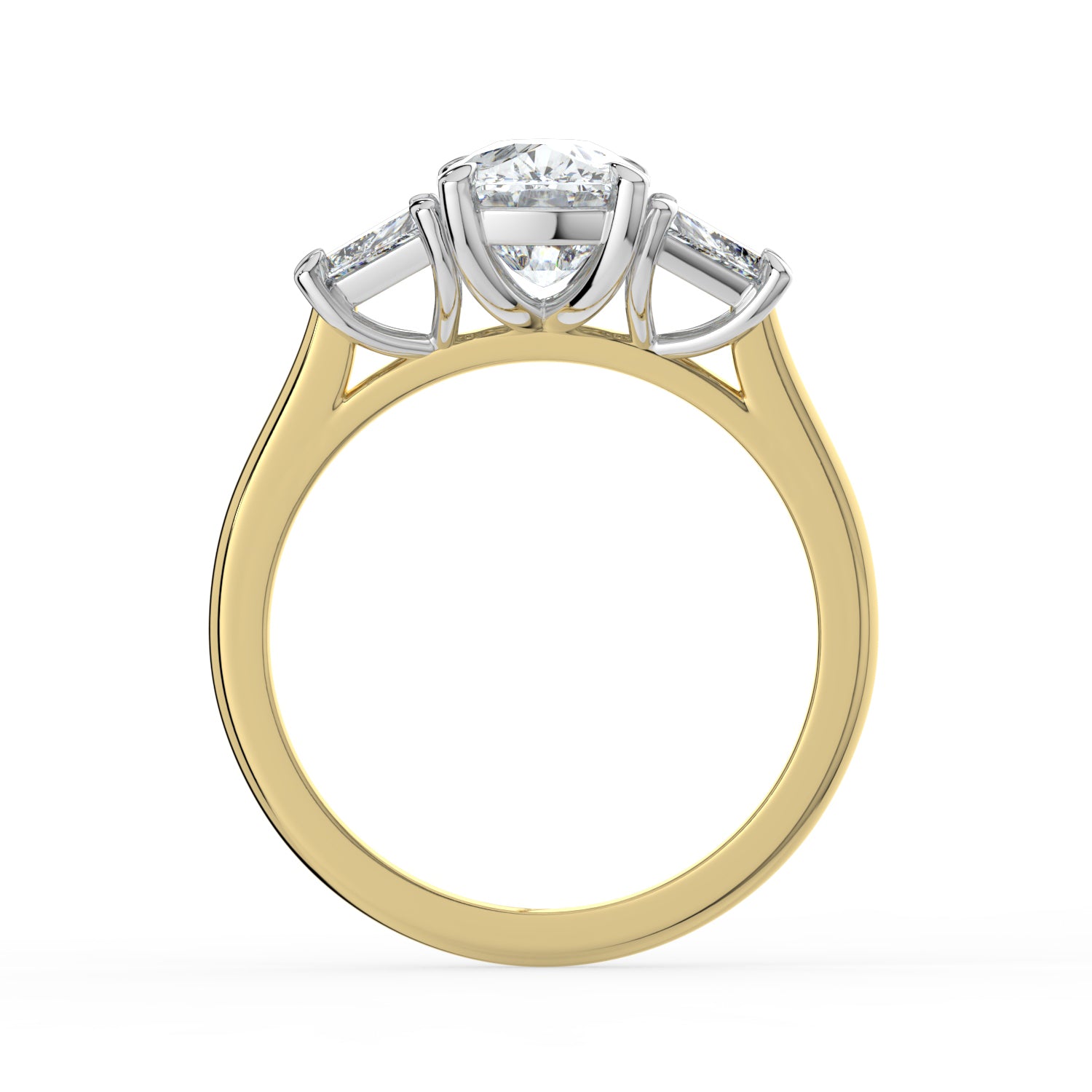 The Selene Ring - Cushion & Trapezoid Trilogy