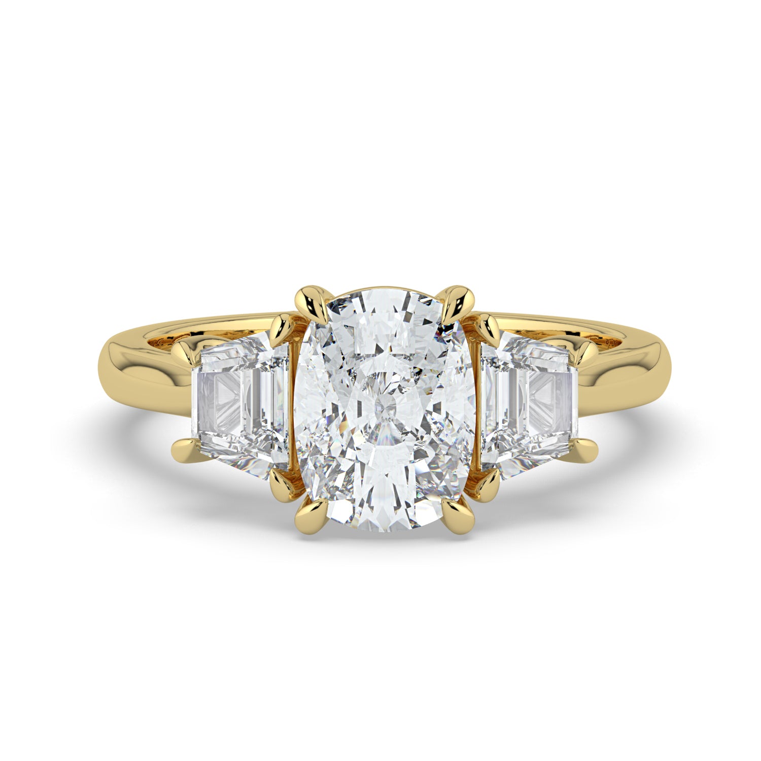 The Selene Ring - Cushion & Trapezoid Trilogy