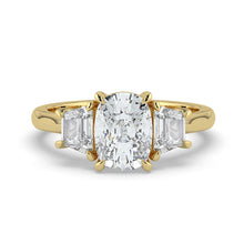 The Selene Ring - Cushion & Trapezoid Trilogy