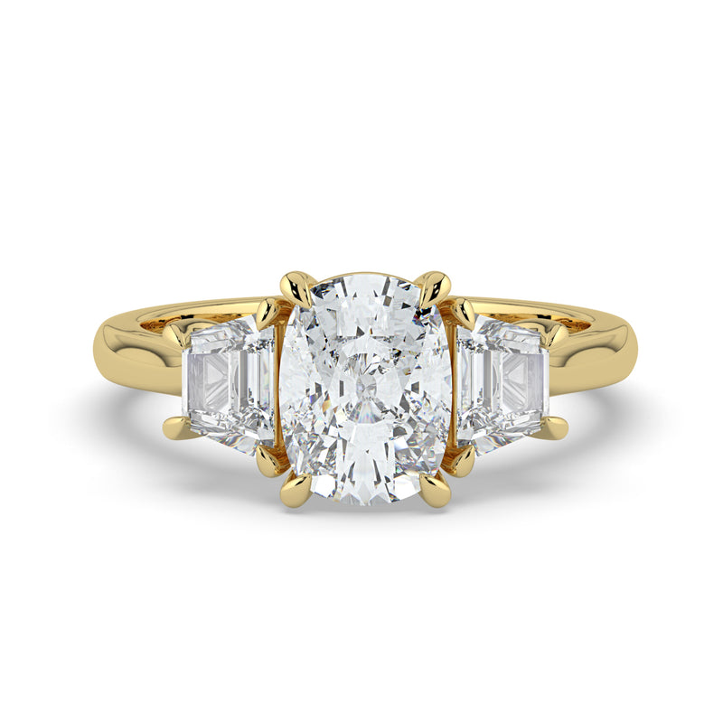 The Selene Ring - Cushion & Trapezoid Trilogy