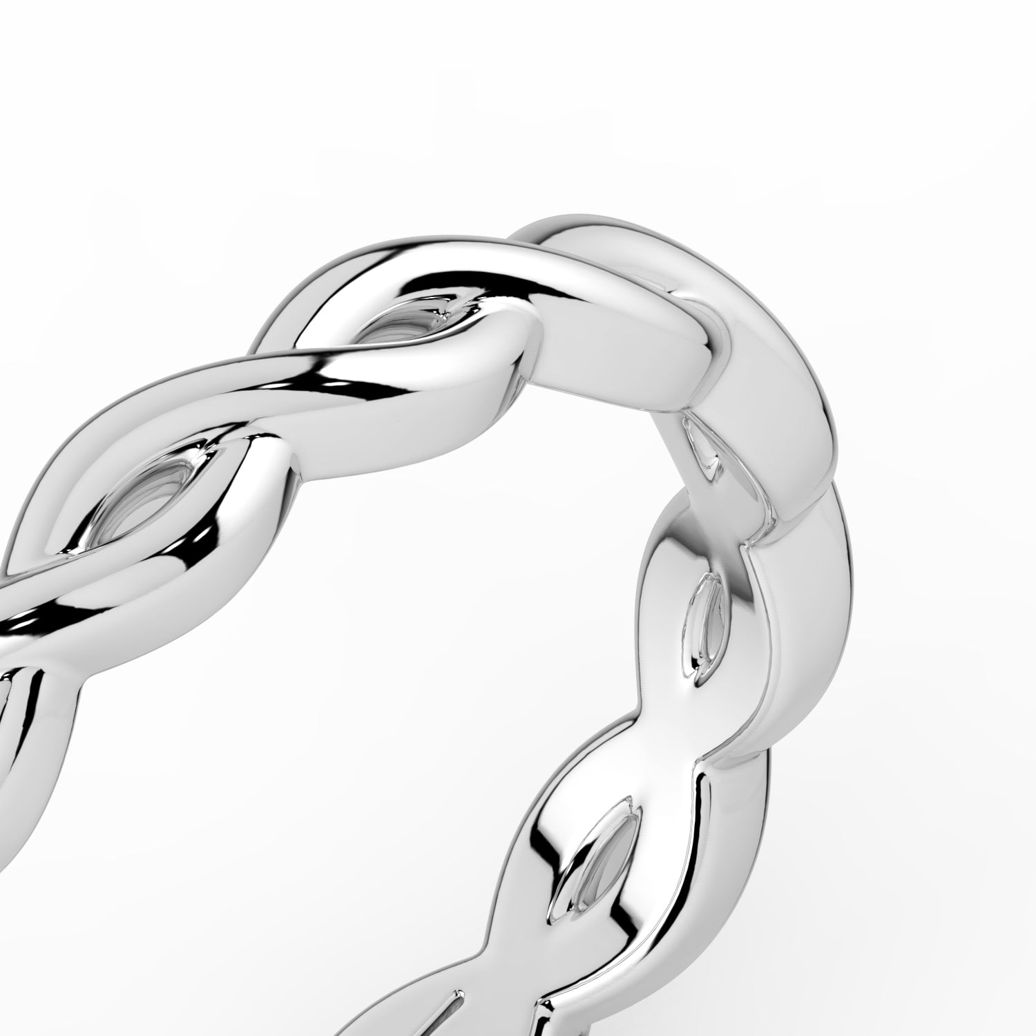 The Elysande Wedding Band - Braided Gold