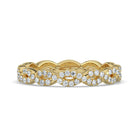 The Elysande Wedding Band - Braided Pavé