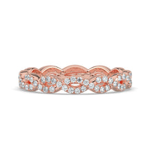 The Elysande Wedding Band - Braided Pavé