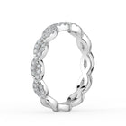 The Elysande Wedding Band - Braided Pavé