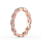 The Elysande Wedding Band - Braided Pavé