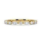 The Vega Wedding Band - Marquise & Round Accents