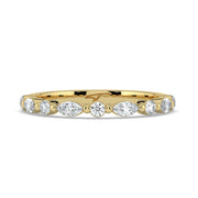 The Vega Wedding Ring — Marquise & Round Accents Lab-Grown Diamond Wedding Band | The Jewel Concierge
