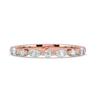 The Vega Wedding Band - Marquise & Round Accents